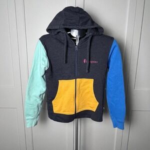 Cotopaxi Full Zip‎ Hoodie Women's Small Colorblock Organic Cotton Recycled Navy